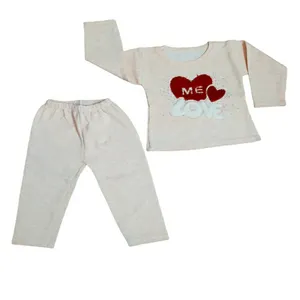 ست تی شرت و شلوار دخترانه مدل عشق