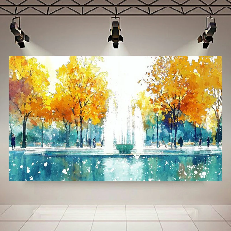 پوستر طرح پاییز آبرنگی مدل آب نما کد AR303110