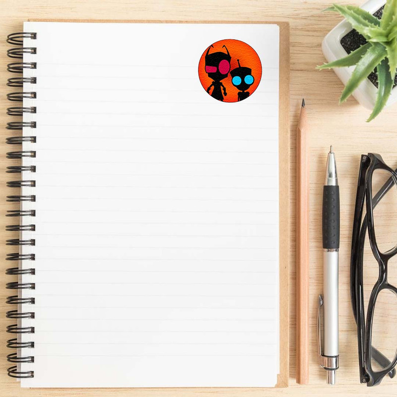 استیکر لپ تاپ طرح Invader Zim Is Here مهاجم کد ST-372