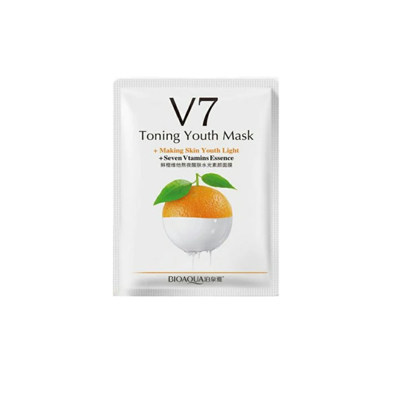ماسک صورت بایو آکوا مدل آبرسان پرتقال کد 701 حجم 30 میلی لیتر بسته 5 عددی