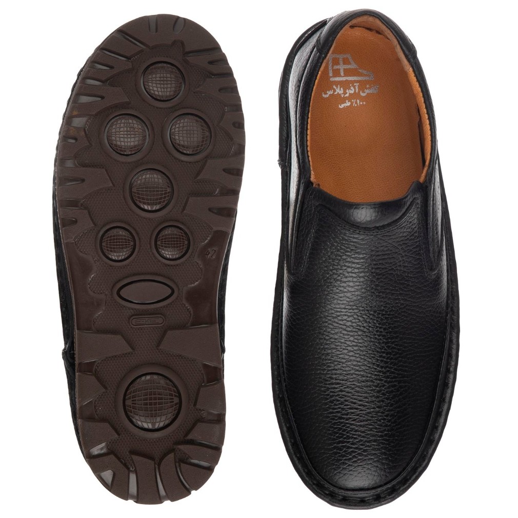 کفش روزمره مردانه آذر پلاس مدل چرم طبیعی کد A503101 -  - 4