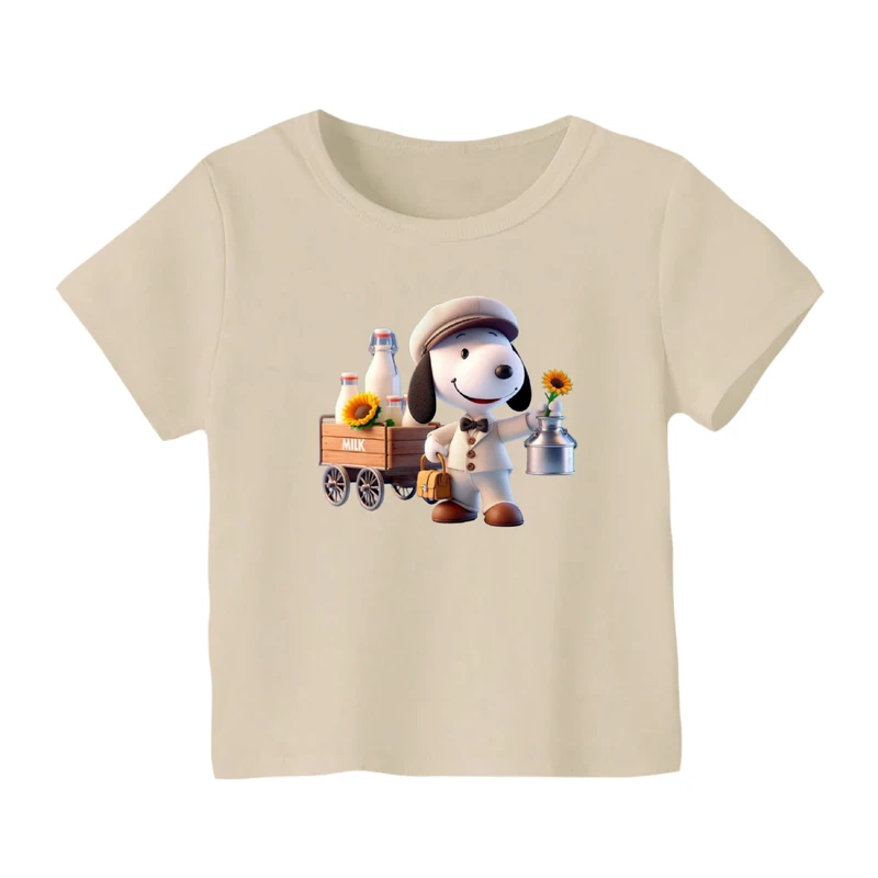 تی شرت آستین کوتاه بچگانه مدل اسنوپی کد ۶۳