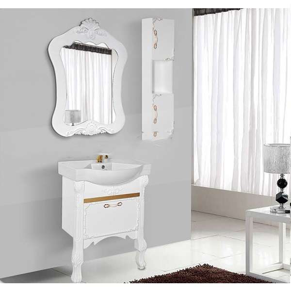 ست کابینت و روشویی کاسپین مدل کلاسیک به همراه آینه و باکس