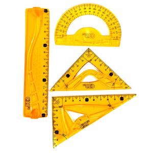 نقد و بررسی ست خط کش و گونیا و نقاله سی بی اس مدل ژله‌ای JM904 مجموعه 4 عددی توسط خریداران