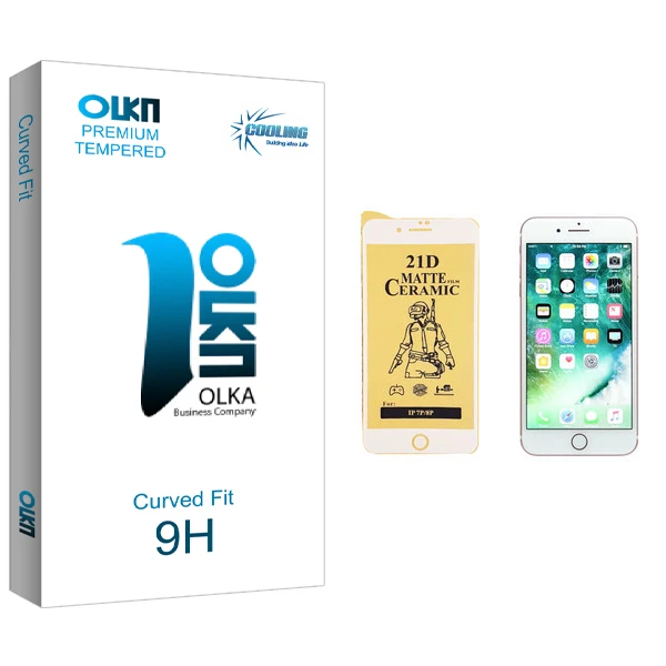 محافظ صفحه نمایش سرامیکی کولینگ مدل Olka glass مناسب برای گوشی موبایل اپل iPhone 7 Plus
