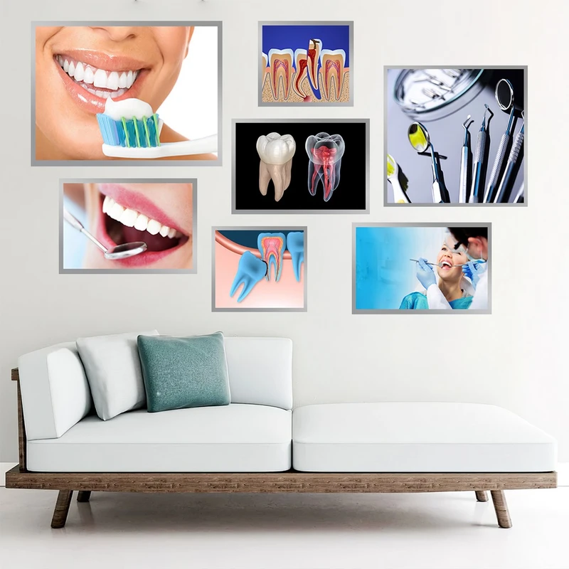 تابلو بکلیت طرح دندان پزشکی و لبخند مدل N-932 مجموعه 7 عددی