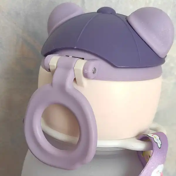 قمقمه کودک مدل نی دار طرح خرس گنجایش 0.5 لیتر