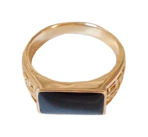 انگشتر مردانه ژوپینگ مدل مستطیل طرح دار