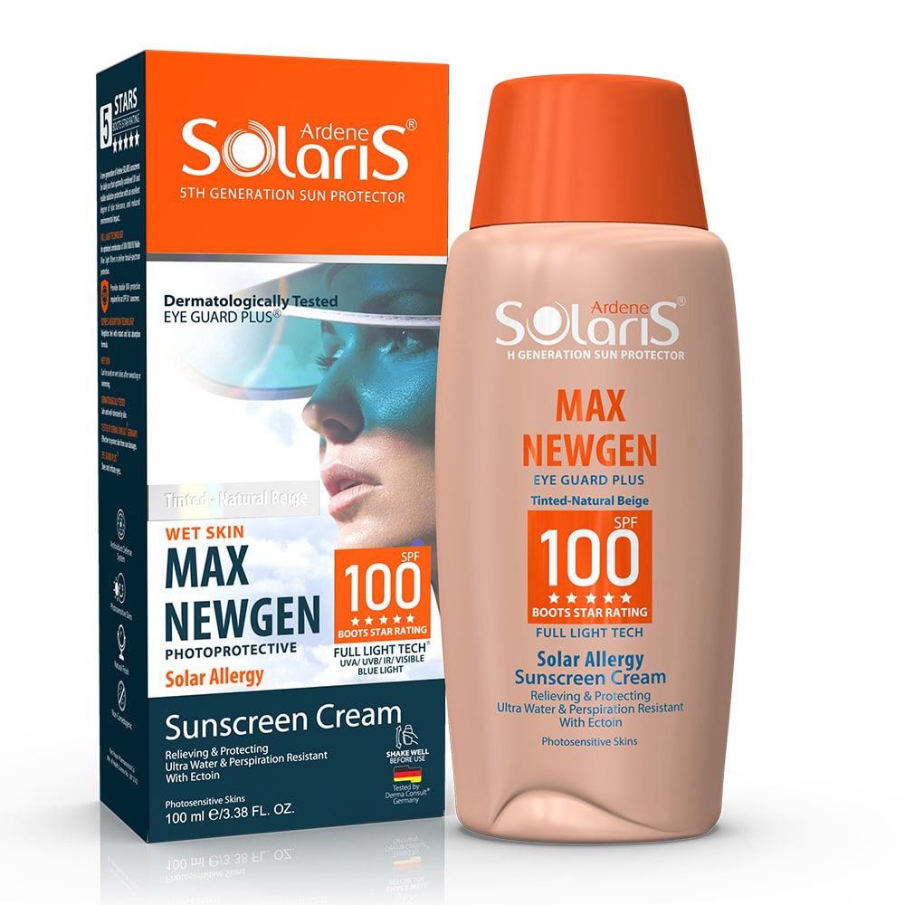 کرم ضدآفتاب رنگی آردن سولاریس SPF100 مدل Max Newgen، مناسب پوست‌های حساس، حجم 100 میلی‌لیتر -  - 5