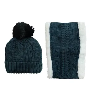 ست کلاه و شال گردن بافتنی پسرانه کد 4300