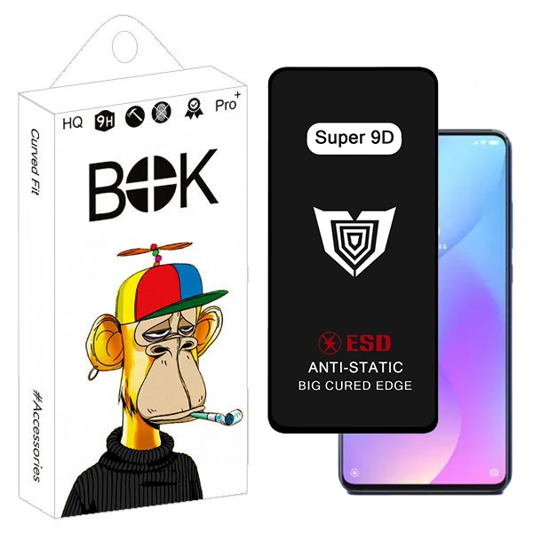 محافظ صفحه نمایش بوک مدل Super 9D Touch مناسب برای گوشی موبایل شیائومی mi 9t / 9t pro / s21 fe