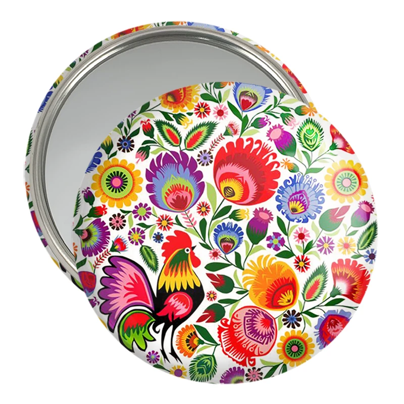 آینه جیبی خندالو مدل گل گلی  کد 2208