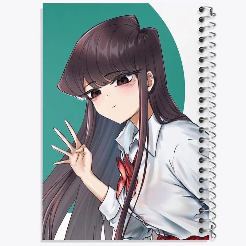 دفتر مشق 50 برگ خندالو مدل انیمه کومی سان کد 16092