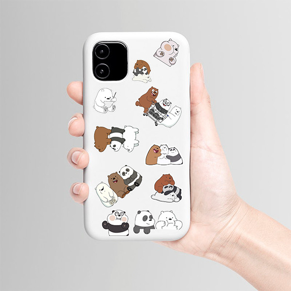 استیکر تزئینی موبایل و تبلت راتیانا مدل پاندا کوچولوها بسته 10 عددی