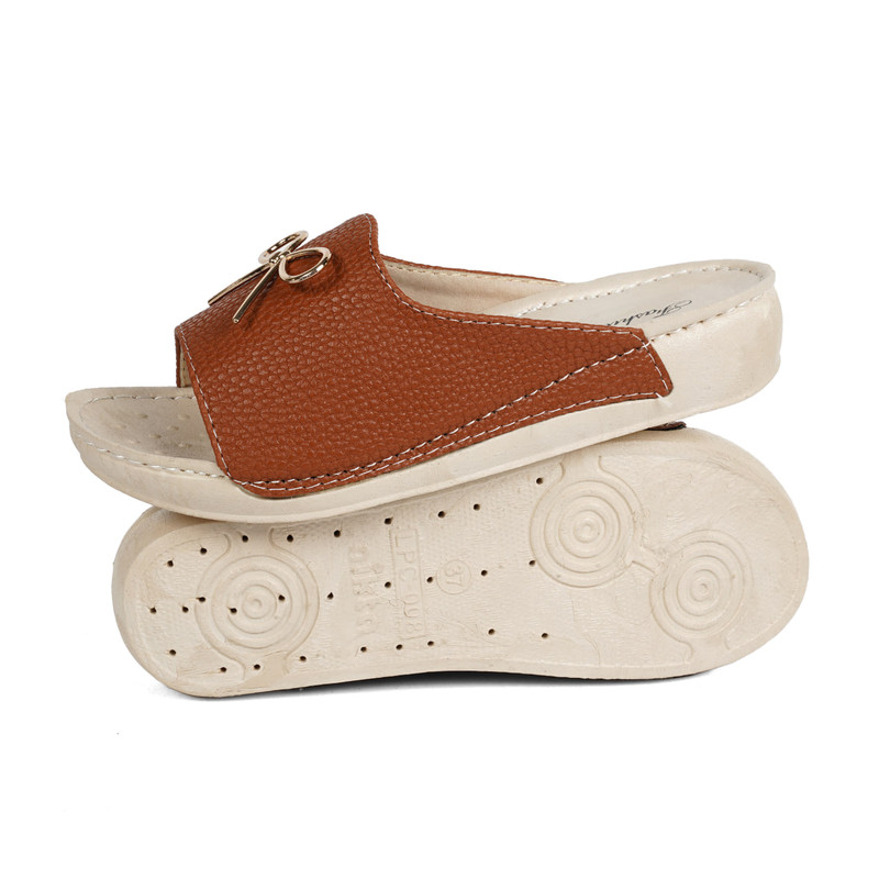 دمپایی زنانه نیکتا مدل L32 رنگ عسلی