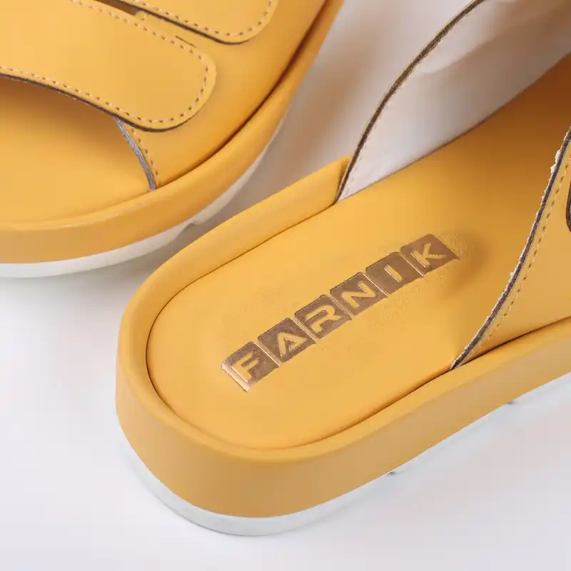 دمپایی زنانه فرنیک مدل هما کد 2023 رنگ زرد