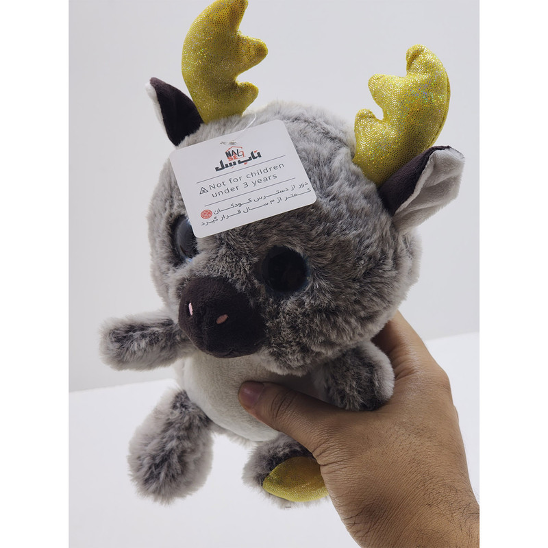 عروسک ناب سل مدل پولیشی گوزن شمالی ارتفاع 25 سانتی متر