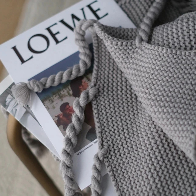 شال مبل مدل کلاسیک ده منگوله طنابی سایز 175×140 سانتی متر