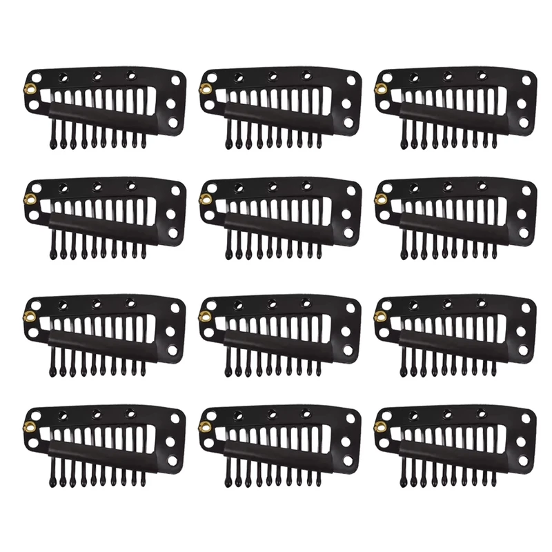 گیره مو زنانه مدل تق تقی اکستنشن کد w10 بسته 12 عددی