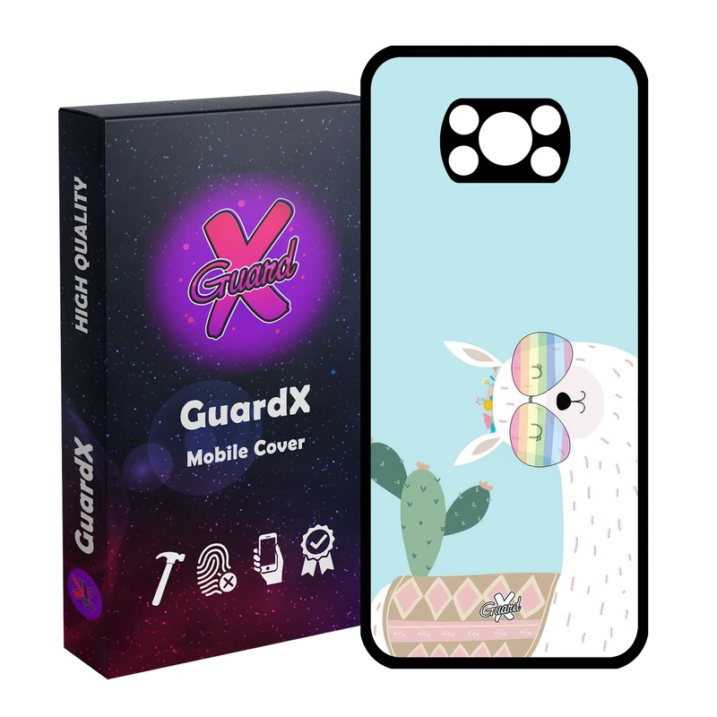 کاور گارد ایکس طرح لاما مدل Glass10644 مناسب برای گوشی موبایل شیائومی Poco X3 NFC/Poco X3/Poco X3 Pro