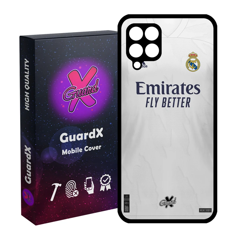 کاور گارد ایکس طرح Real Madrid مدل Glass10254 مناسب برای گوشی موبایل سامسونگ Galaxy A12