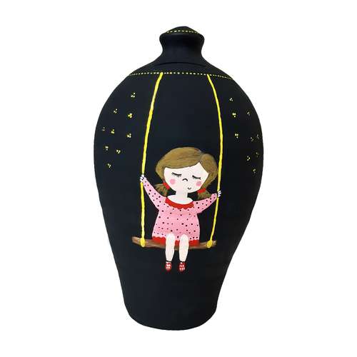 قلک سفالی طرح گرل مدل HT - 012