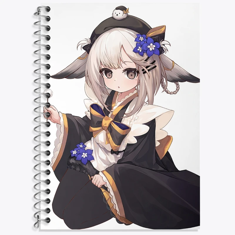 دفتر زبان 50 برگ خندالو مدل دو خط طرح بازی آزور لین (Azur Lane) کد 34255