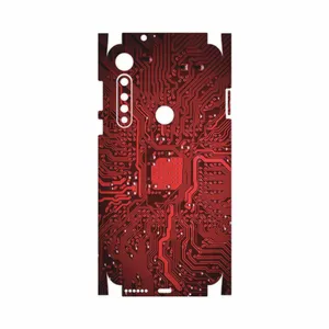 MAHOOT Red Printed Circuit Board-FullSkin Cover Sticker for Motorola One Vision Plus