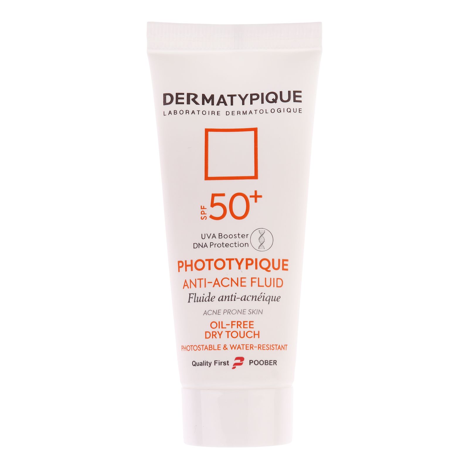 فلوئید ضد آفتاب بدون رنگ درماتیپیک مدل anti acne محافظ UVA،UVB مناسب برای انواع پوست حجم 40 میلی لیتر - - 1