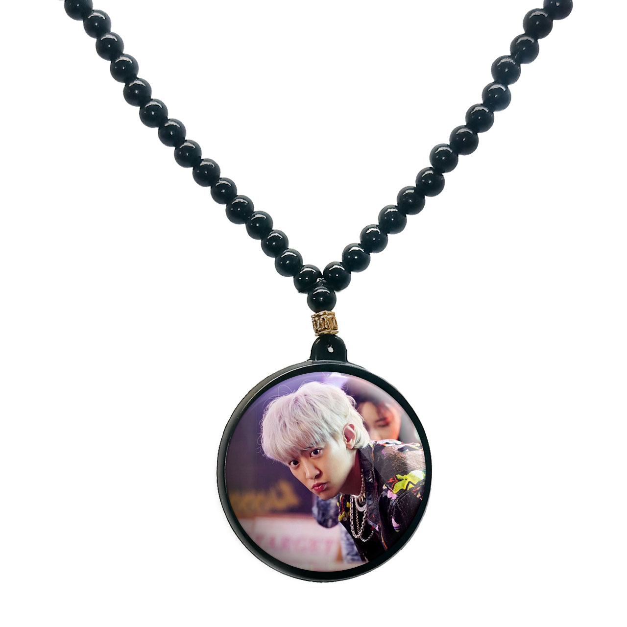 گردنبند پرمانه طرح exo کد pmd.14161 مدل دو طرفه