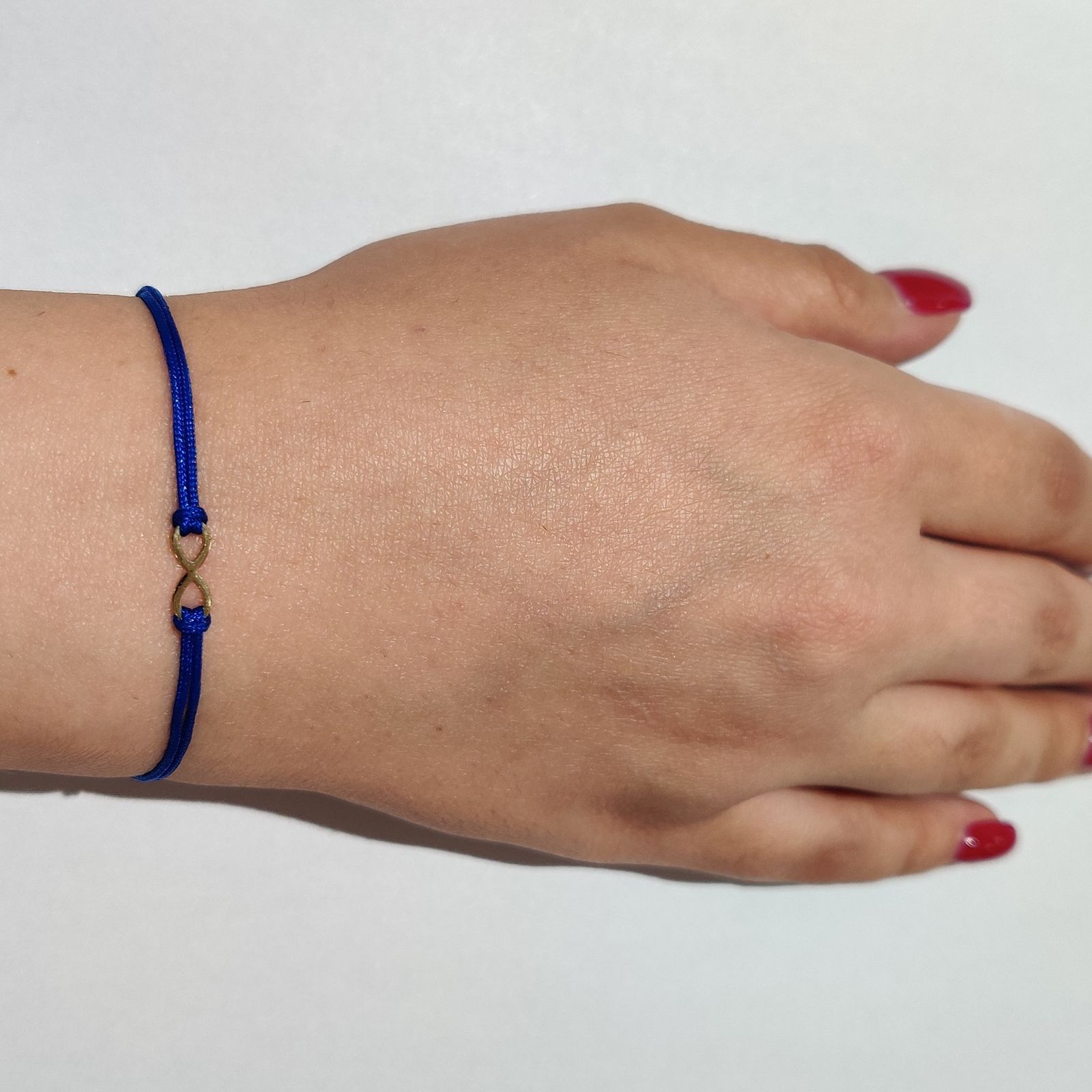 دستبند طلا 18 عیار زنانه درگونه مدل نخی بی نهایت NBI -  - 3