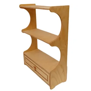 شلف رومیزی سه طبقه مدل کشودار کد NK14