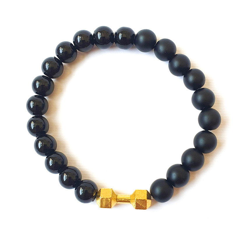 دستبند مردانه مدل دمبل کد 5