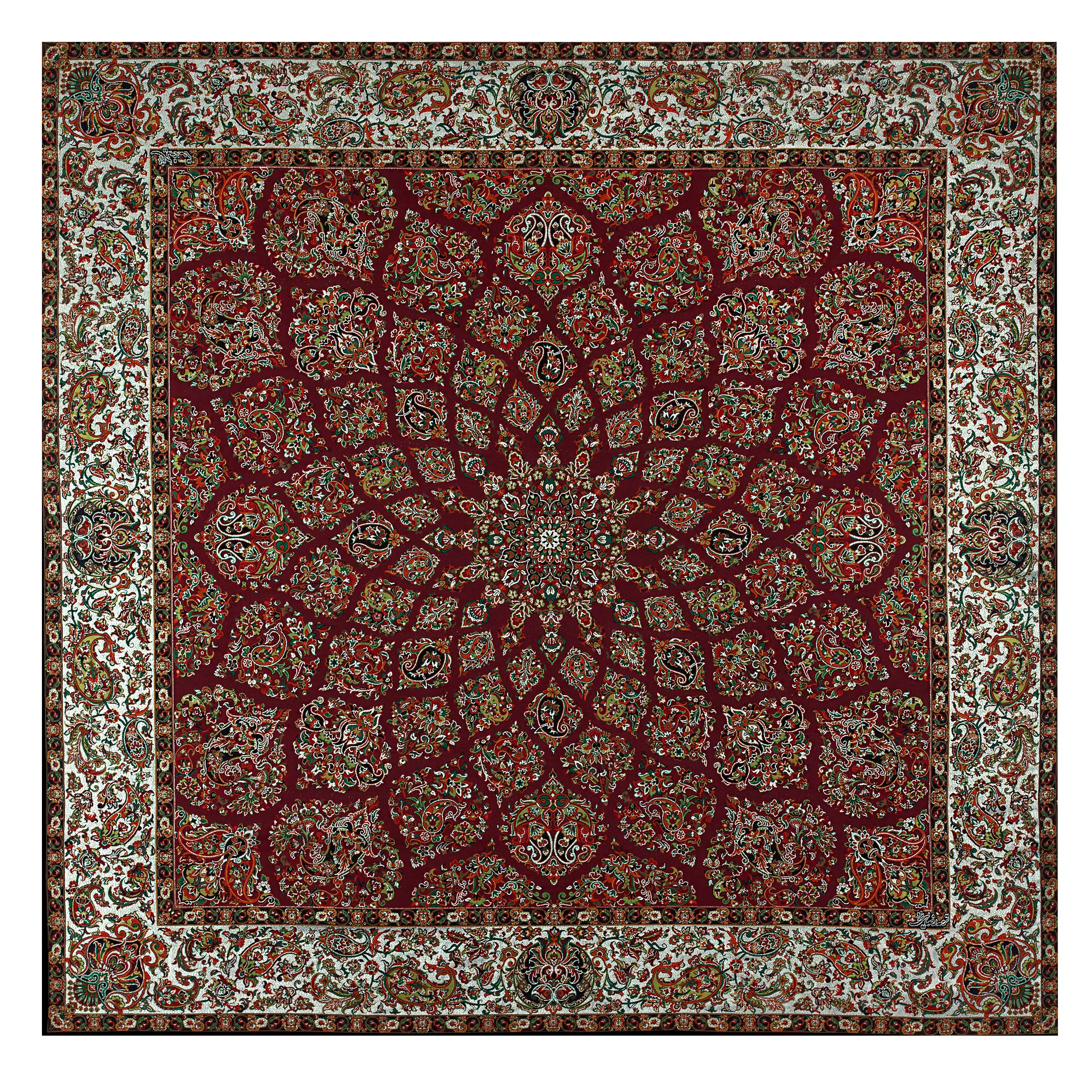 رومیزی ترمه رضایی یزد طرح زندیه کد 2124010404000