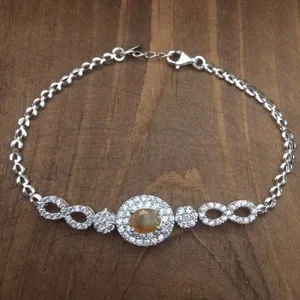 دستبند نقره زنانه کد 3034