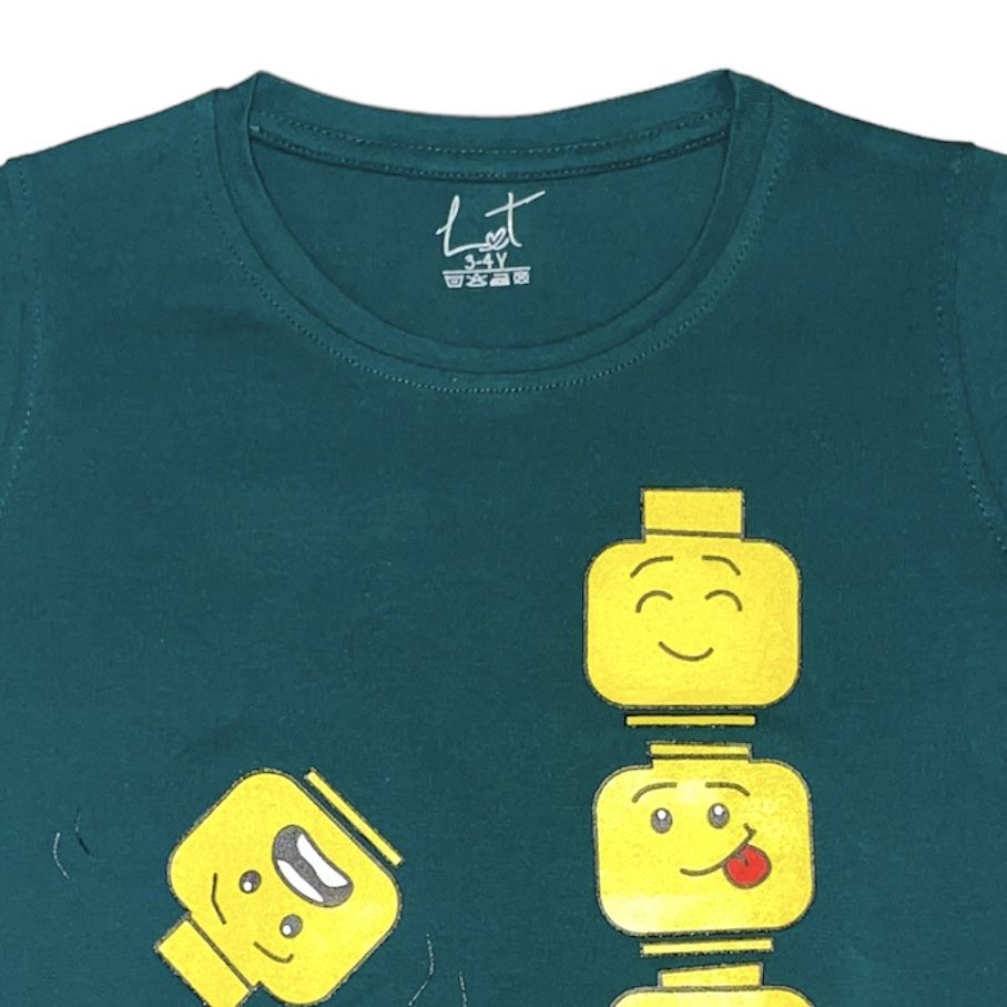 تی شرت آستین کوتاه پسرانه لینتل مدل لگو -  - 2