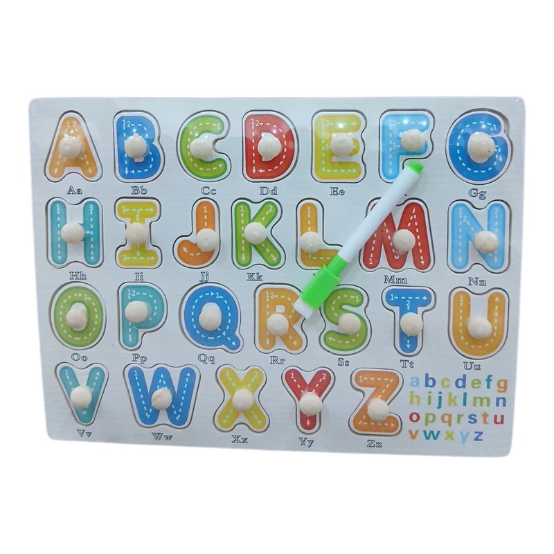 پازل آموزشی مدل وایبرد ماژیکدار طرح حروف با مثال