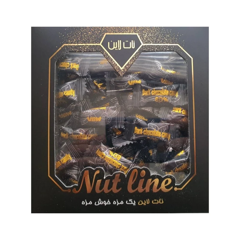 آبنبات شکلات تلخ 80 درصد نات لاین - 155 گرم