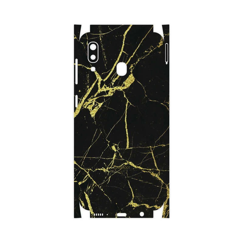 برچسب پوششی ماهوت مدل Graphite-Gold-Marble-FullSkin مناسب برای گوشی موبایل سامسونگ Galaxy A20