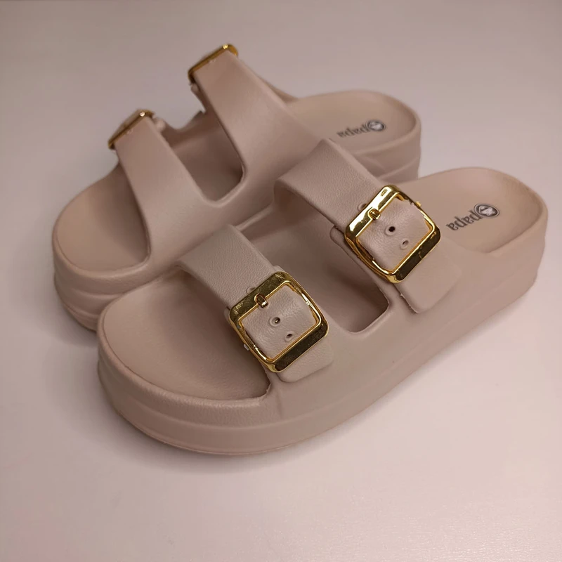 عکس شماره 2 : دمپایی زنانه پاپا مدل نقره کد 1662-cr