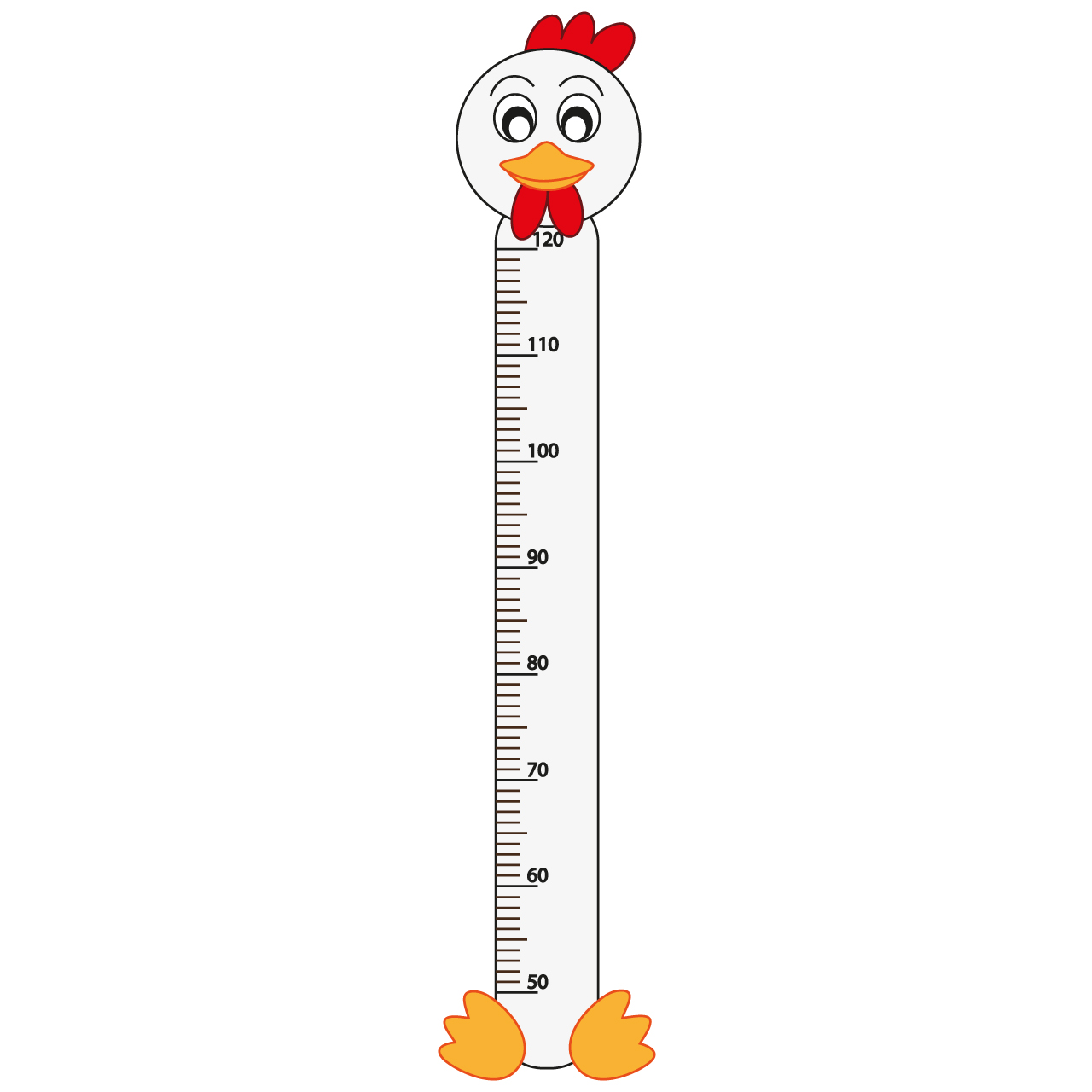 استیکر اندازه گیری کودک باروچین مدل مرغ کد 354