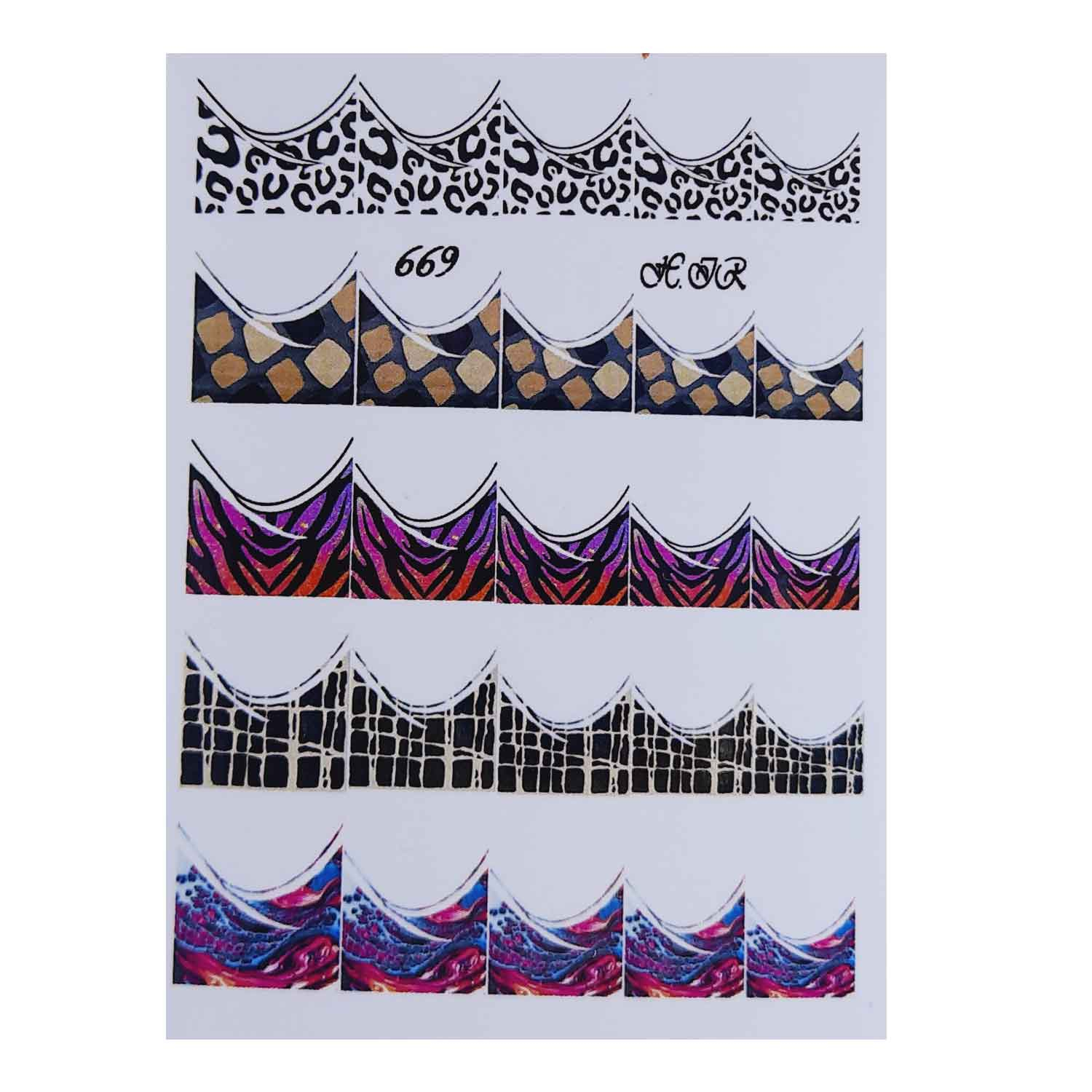 استیکر طراحی ناخن مدل moj