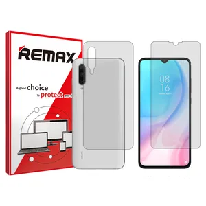 Remax HyGEL model transparent screen protector suitable for Xiaomi Mi 9 Lite mobile phone along with the back protector