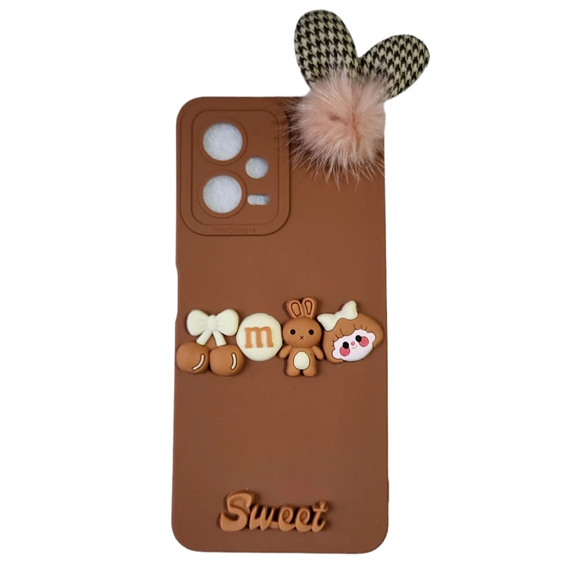 کاور عروسکی برجسته مدل sweet مناسب برای گوشی موبایل شیائومی Redmi Note 12 Pro 5G / Note 12 Pro Plus 5G 