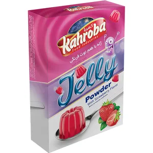 پودر ژله توت فرنگی کهربا - 100 گرم 