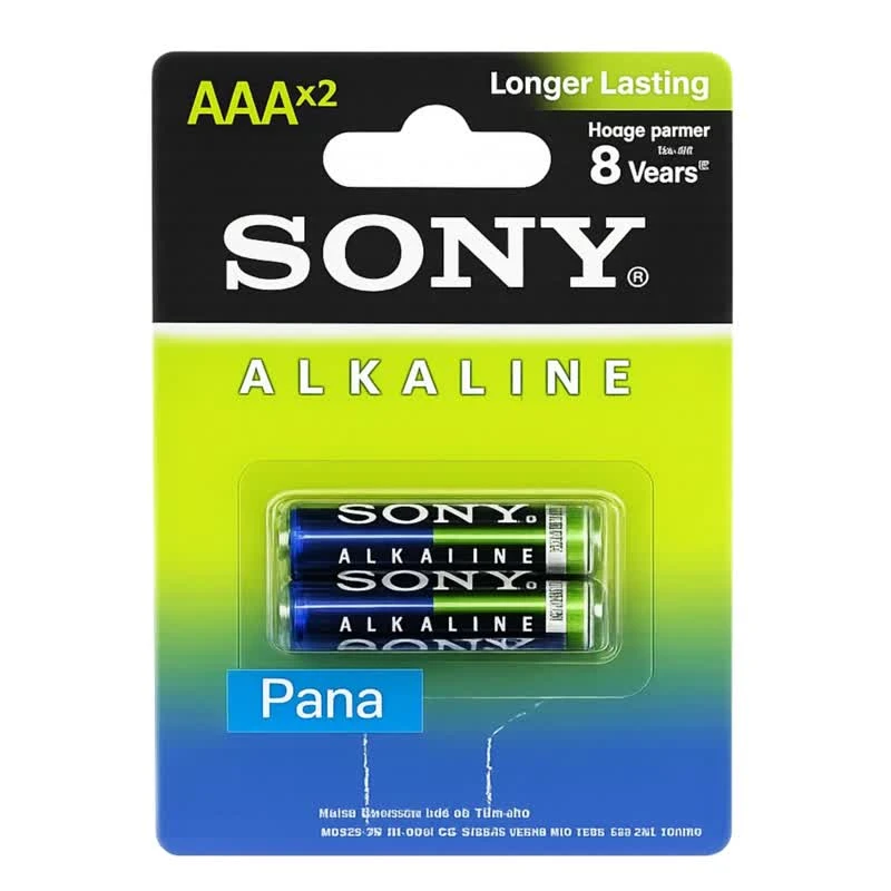 باتری نیم قلمی سونی مدل آلکالاین Pana بسته ۲ عددی