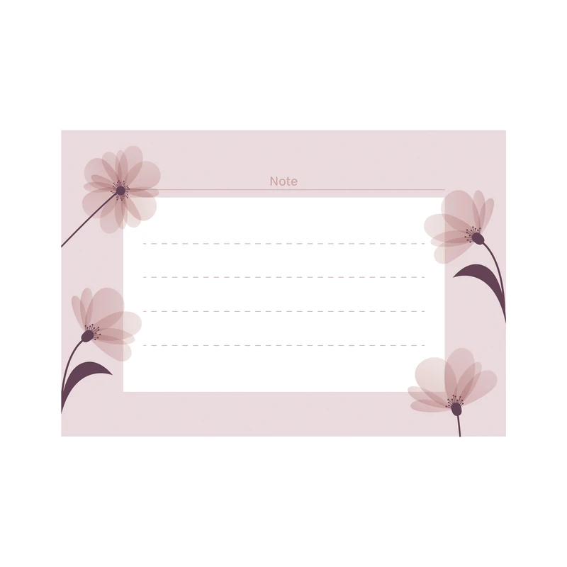 کاغذ یادداشت A6 مدل گل بسته 120 عددی