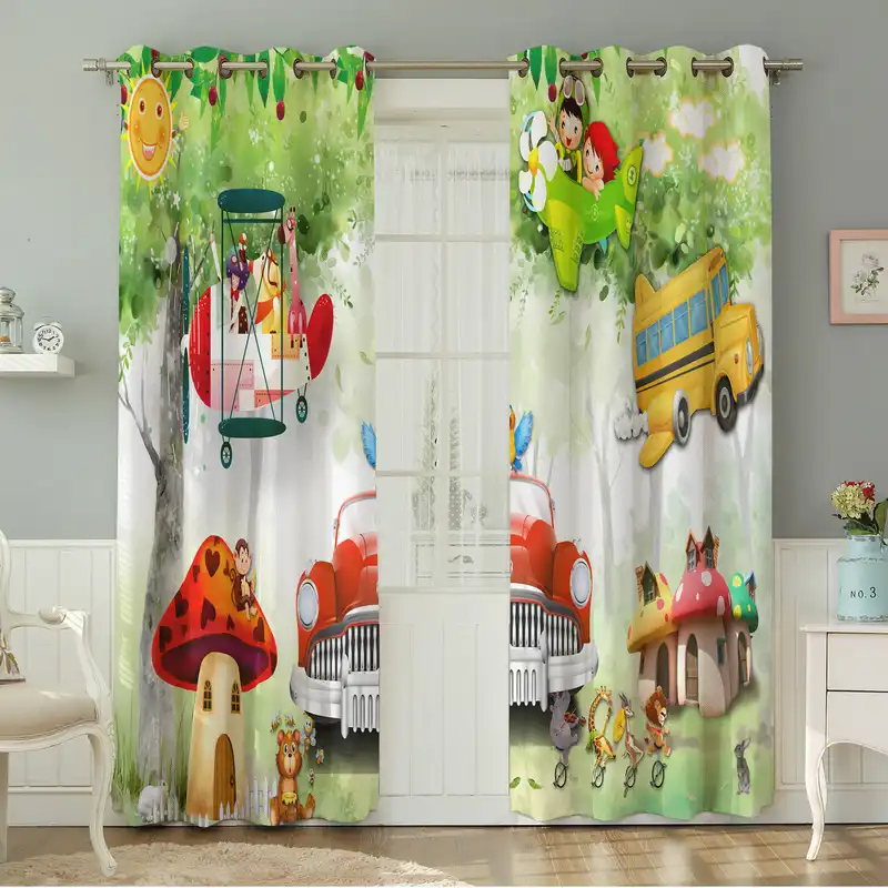 پرده نیروانا طرح کودک مدل مخمل کد 5028سایز 140×280 سانتی متر