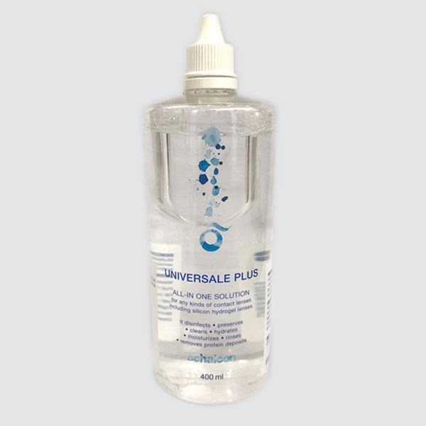 محلول شستشوی لنز شالکون مدل Universal Plus حجم 400 میلی لیتر مجموعه 2 عددی