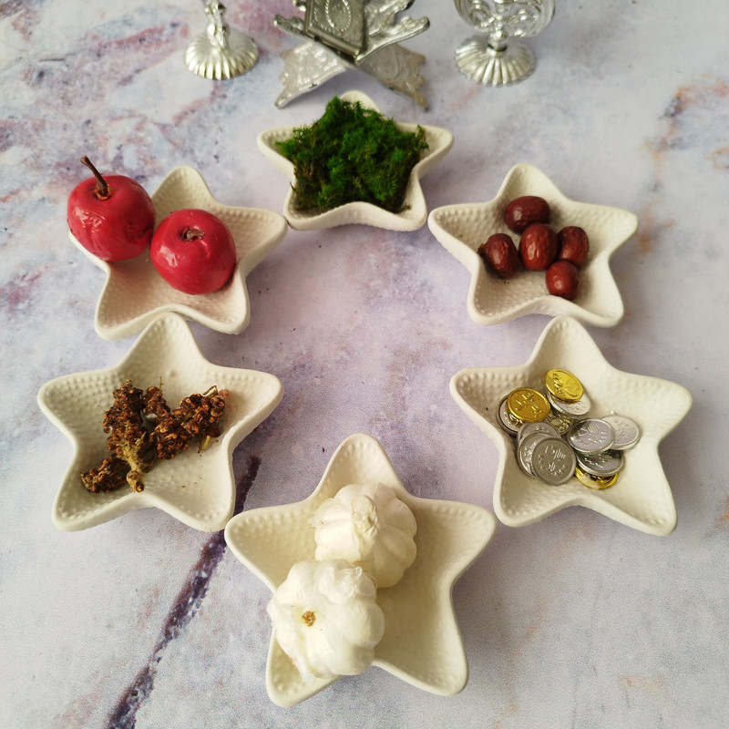 مجموعه ظروف هفت سین 7 پارچه مدل دایانا